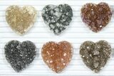 Lot: Druzy Amethyst/Quartz Heart Clusters ( Pieces) #84112-1